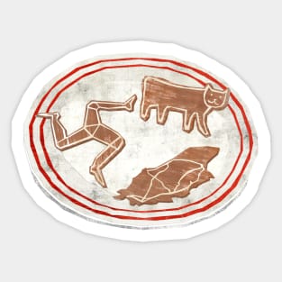 Gingerbread on a plate Sticker